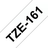 Brother TZe-161 (TZe161) Laminated Labelling Tape Black on Clear, 36mm, 8m Brother TZe-161 (TZe161) Laminated Labelling Tape Black on Clear, 36mm, 8m