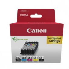 Canon PGI-580/CLI-581 (2078C007) Ink Cartridge Multipack, PGBK/BK/C/M/Y Canon PGI-580/CLI-581 (2078C007) Ink Cartridge Multipack, PGBK/BK/C/M/Y