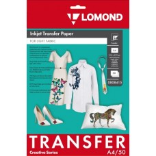 Lomond Thermotransfer Inkjet Paper A4, 50 sheets, for Light Fabrics Lomond Thermotransfer Inkjet Paper A4, 50 sheets, for Light Fabrics