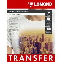 Lomond Thermotransfer Inkjet Paper A4, 10 sheets, for Light Fabrics Lomond Thermotransfer Inkjet Paper A4, 10 sheets, for Light Fabrics