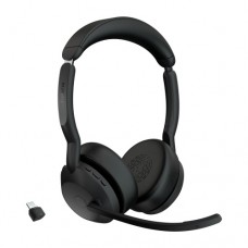 Jabra Evolve2 55 UC Stereo Link390c Wireless Headset, Bluetooth, USB-C, Black Jabra Evolve2 55 UC Stereo Link390c Wireless Headset, Bluetooth, USB-C, Black