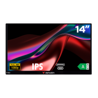 Verbatim 49590 Portable Monitor LIGHT 14'' IPS FHD 1920x1080 6ms 250cd/m2 60Hz, Black