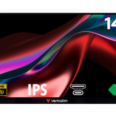 Verbatim 49590 Portable Monitor LIGHT 14'' IPS FHD 1920x1080 6ms 250cd/m2 60Hz, Black