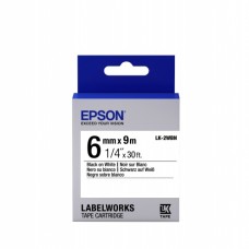 Epson Label Cartridge LK-2WBN Standard glue Black on White 6mm (9m)