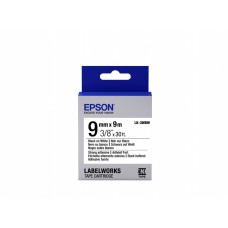 Epson LK-3WBW (C53S653007) Label Tape Cartridge, Strong Adhesive, Black on White 9mm, 9m Epson LK-3WBW (C53S653007) Label Tape Cartridge, Strong Adhesive, Black on White 9mm, 9m