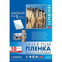Lomond PET Film for laser printers, Transparent Clear Glossy, Self-Adhesive A4, 10 sheets