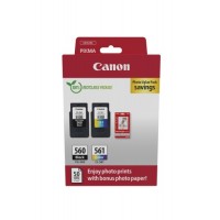 Canon CRG PG-560/CL-561 + Photo Paper Value Pack (3713C008) Ink Cartridge Multipack, BK/CMY Canon CRG PG-560/CL-561 + Photo Paper Value Pack (3713C008) Ink Cartridge Multipack, BK/CMY