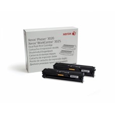 Xerox Phaser 3020 / WorkCentre 3025 (106R03048) Dual Pack Toner Cartridge, Black Xerox Phaser 3020 / WorkCentre 3025 (106R03048) Dual Pack Toner Cartridge, Black