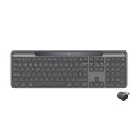 Logitech Signature Slim Solar+ K980 for Business Wireless Keyboard, RF+Bluetooth, US Int, Graphite