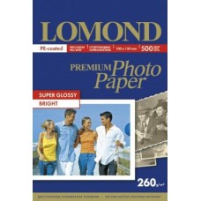 Lomond Premium Photo Paper Super Glossy 260 g/m2 10x15, 500 sheets, Bright Lomond Premium Photo Paper Super Glossy 260 g/m2 10x15, 500 sheets, Bright