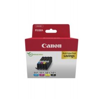 Canon CLI-551 (6509B016) Ink Cartridge Multipack, C/M/Y/BK Canon CLI-551 (6509B016) Ink Cartridge Multipack, C/M/Y/BK