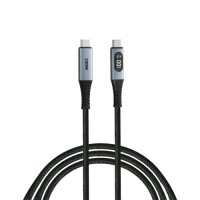 Verbatim 31848 Sync & Charge Cable USB-C to USB-C 100W 480Mbps 120cm, Power Display, Grey/Black Verbatim 31848 Sync & Charge Cable USB-C to USB-C 100W 480Mbps 120cm, Power Display, Grey/Black