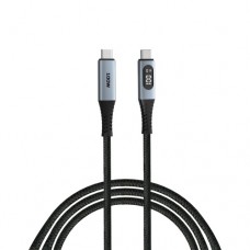 Verbatim 31848 Sync & Charge Cable USB-C to USB-C 100W 480Mbps 120cm, Power Display, Grey/Black Verbatim 31848 Sync & Charge Cable USB-C to USB-C 100W 480Mbps 120cm, Power Display, Grey/Black