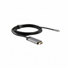 Verbatim 49144 USB-C to HDMI 4K Adapter, USB 3.1 GEN 1, HDMI 4K (60Hz), 1.5m Cable, Grey/Black
