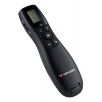 Verbatim 32364 Keynote Wireless Presenter with LCD Display and Red Laser Pointer, Black Verbatim 32364 Keynote Wireless Presenter with LCD Display and Red Laser Pointer, Black