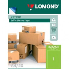 Lomond Self-Adhesive Paper Universal Labels, 1/210x297, A4, 50 sheets, Green neon