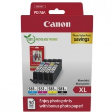 Canon CLI-581XL (2052C004) Photo value pack Ink Cartridge Multipack, C/M/Y/BK Canon CLI-581XL (2052C004) Photo value pack Ink Cartridge Multipack, C/M/Y/BK