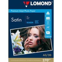 Lomond Premium Photo Paper Satin 270 g/m2 A3, 20 sheets, Warm