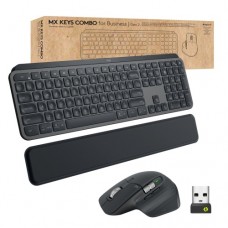 Logitech MX Keys Combo for Business Gen 2 Wireless Keyboard + Mouse +Palm Rest, US Int, Graphite Logitech MX Keys Combo for Business Gen 2 Wireless Keyboard + Mouse +Palm Rest, US Int, Graphite
