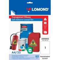 Lomond PET Laserjet Film Self Adhesive Transparent Glossy A4, 25 sheets Lomond PET Laserjet Film Self Adhesive Transparent Glossy A4, 25 sheets