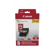 Canon CLI-551XL (6443B008) Ink Cartridge Multipack, C/M/Y/BK Canon CLI-551XL (6443B008) Ink Cartridge Multipack, C/M/Y/BK