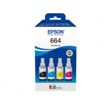 Tintes kārtridžs Epson 664 EcoTank (C13T66464A) Ink Cartridge, Black, Cyan, Magenta, Yellow, Multipack 4 colours Tintes kārtridžs Epson 664 EcoTank (C13T66464A) Ink Cartridge, Black, Cyan, Magenta, Yellow, Multipack 4 colours