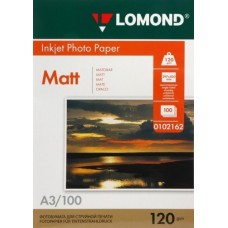Lomond Photo Inkjet Paper Matte 120 g/m2 A3, 100 sheets Lomond Photo Inkjet Paper Matte 120 g/m2 A3, 100 sheets