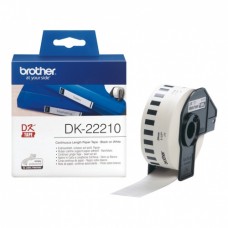 Brother DK-22210 Continuous Length Paper Tape Black On White 29 mm x30.48m Brother DK-22210 Continuous Length Paper Tape Black On White 29 mm x30.48m