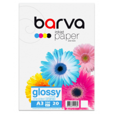Photo paper Barva Glossy, 200 g/m², A3, 20 sheets Photo paper Barva Glossy, 200 g/m², A3, 20 sheets