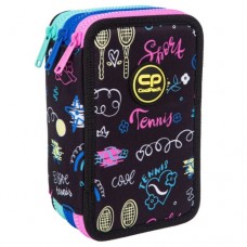 Triple decker pencil case with equipment CoolPack Jumper 3 TENNIS STAR Triple decker pencil case with equipment CoolPack Jumper 3 TENNIS STAR
