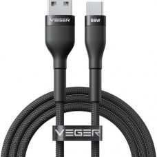 Veger Cable USB-A to USB-C PD 11V 6A 66W AC04 1.2m, Black