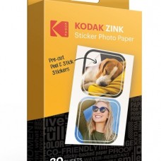 Kodak ZINK 2x3'' 50x76 mm 30 Sheets Pre-Cut Sticker Photo Paper