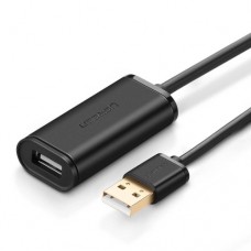 Extension cable with amplifier USB A plug - A socket 10m black US121 UGREEN Extension cable with amplifier USB A plug - A socket 10m black US121 UGREEN
