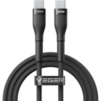 Veger Cable USB-C to USB-C PD 48V 5A 240W CC03 1.5m, Black