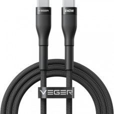Veger Cable USB-C to USB-C PD 48V 5A 240W CC03 1.5m, Black